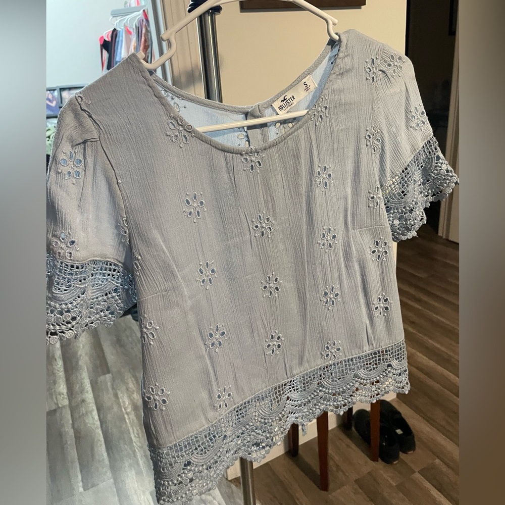 Hollister blouse. Size small. Light blue.